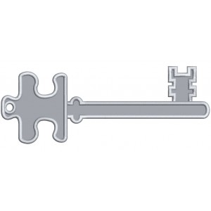 Silver Key Applique Machine Embroidery Design Digitized Pattern